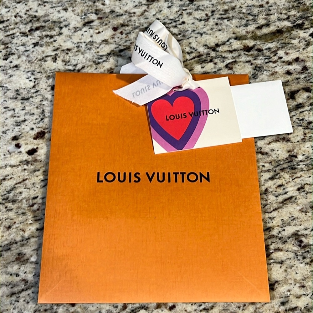 LOUIS VUITTON Pre Loved Gift Bag with Ribbon and Card 7.50 x 10.5 in - Picture 2 of 6